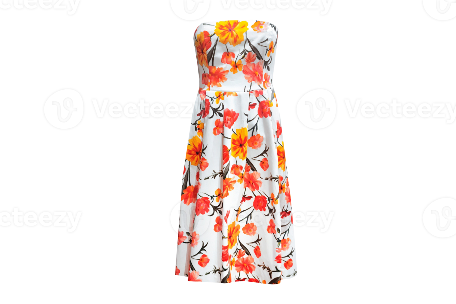 Orange Blumen- Kleid isoliert auf ein transparent Hintergrund png