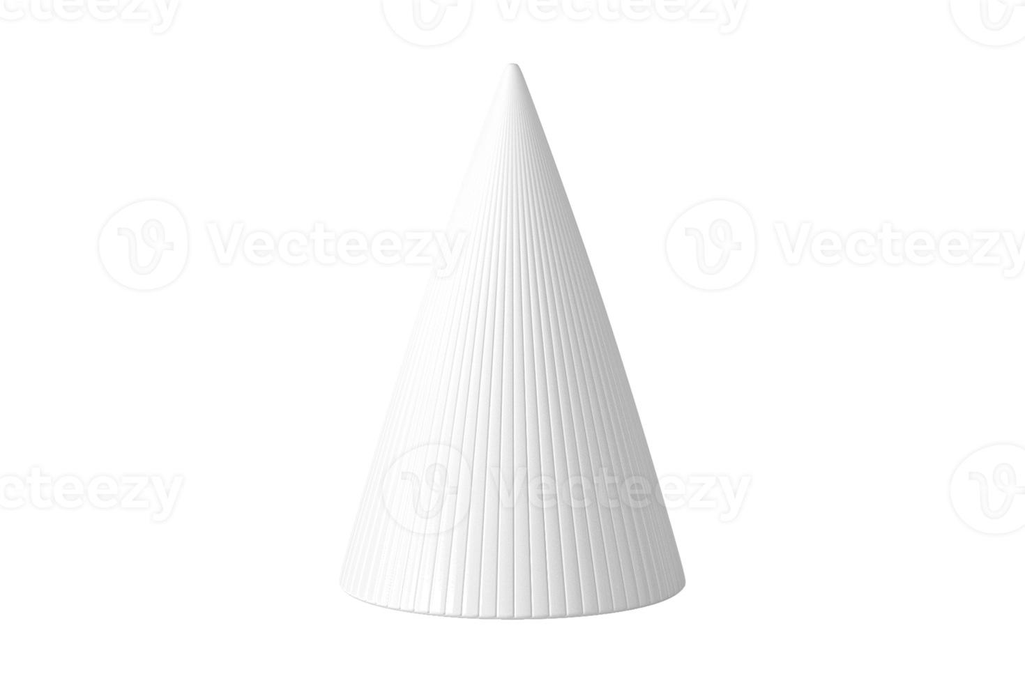 White cone isolated on a transparent background png