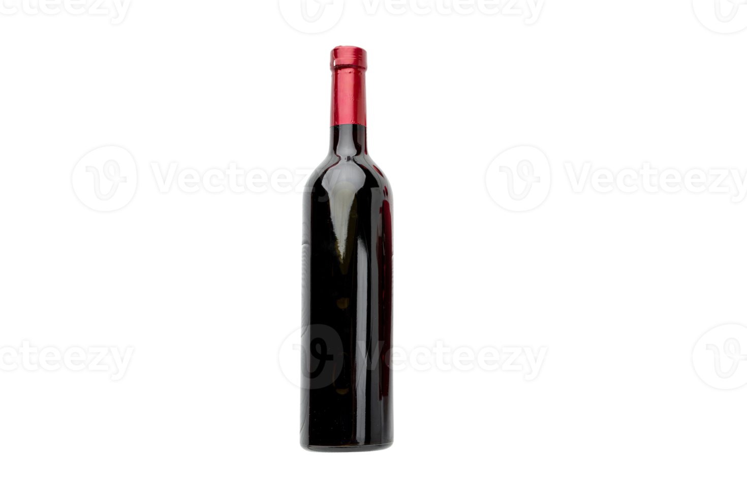 Black wine bottle isolated on a transparent background png