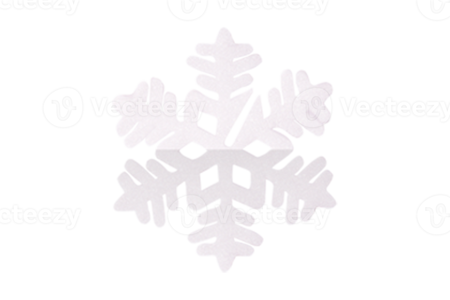 White snowflake isolated on a transparent background png