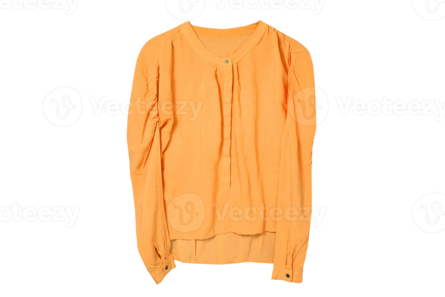 Orange blouse isolated on a transparent background png