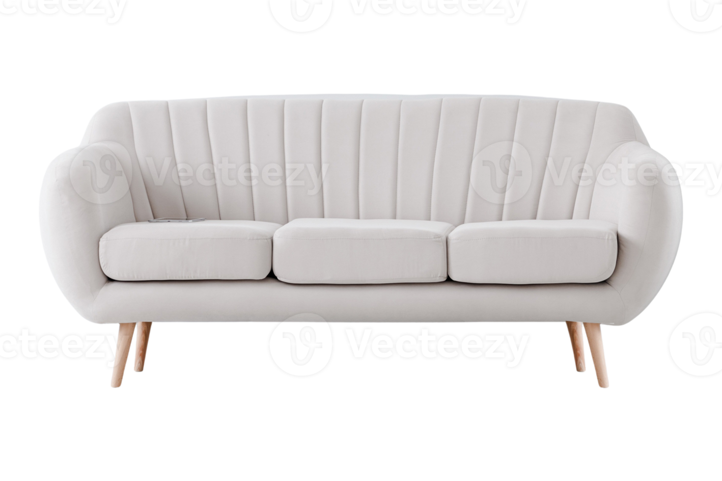 Gray sofa isolated on a transparent background png