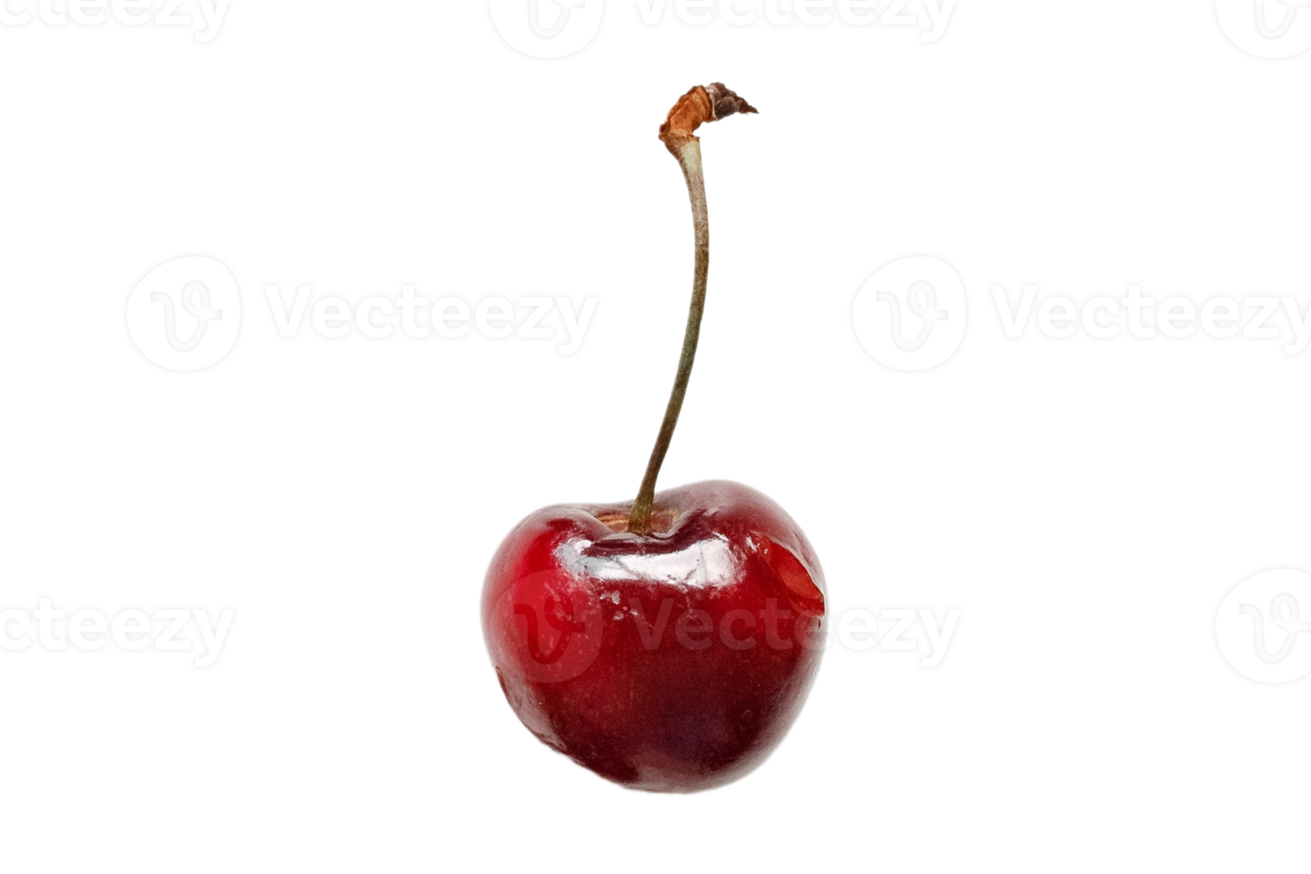 Red cherry isolated on a transparent background png