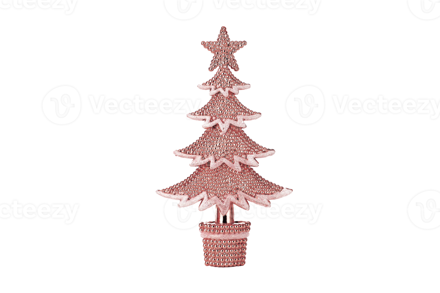 Pink christmas tree isolated on a transparent background png