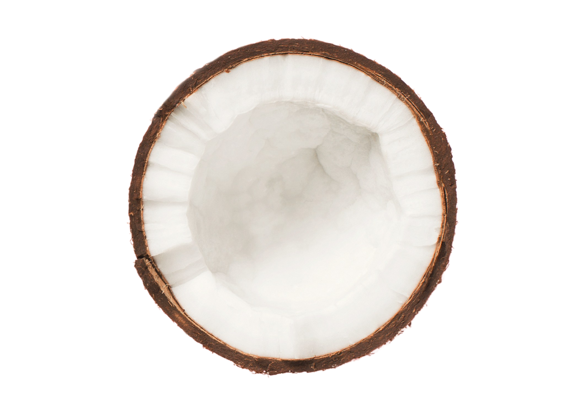 Free Hälfte Kokosnuss isoliert auf ein transparent Hintergrund 22025111