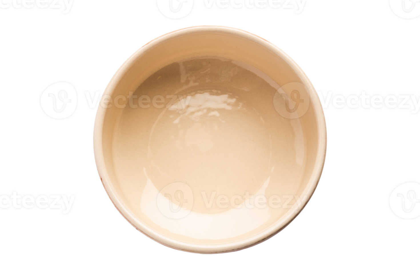 Beige bowl isolated on a transparent background png