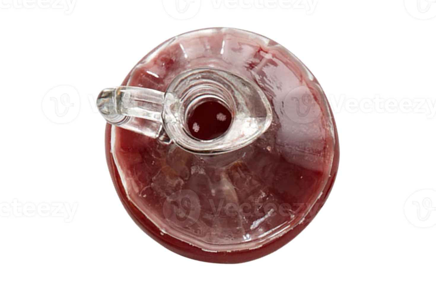 Glass jar with wine isolated on a transparent background png