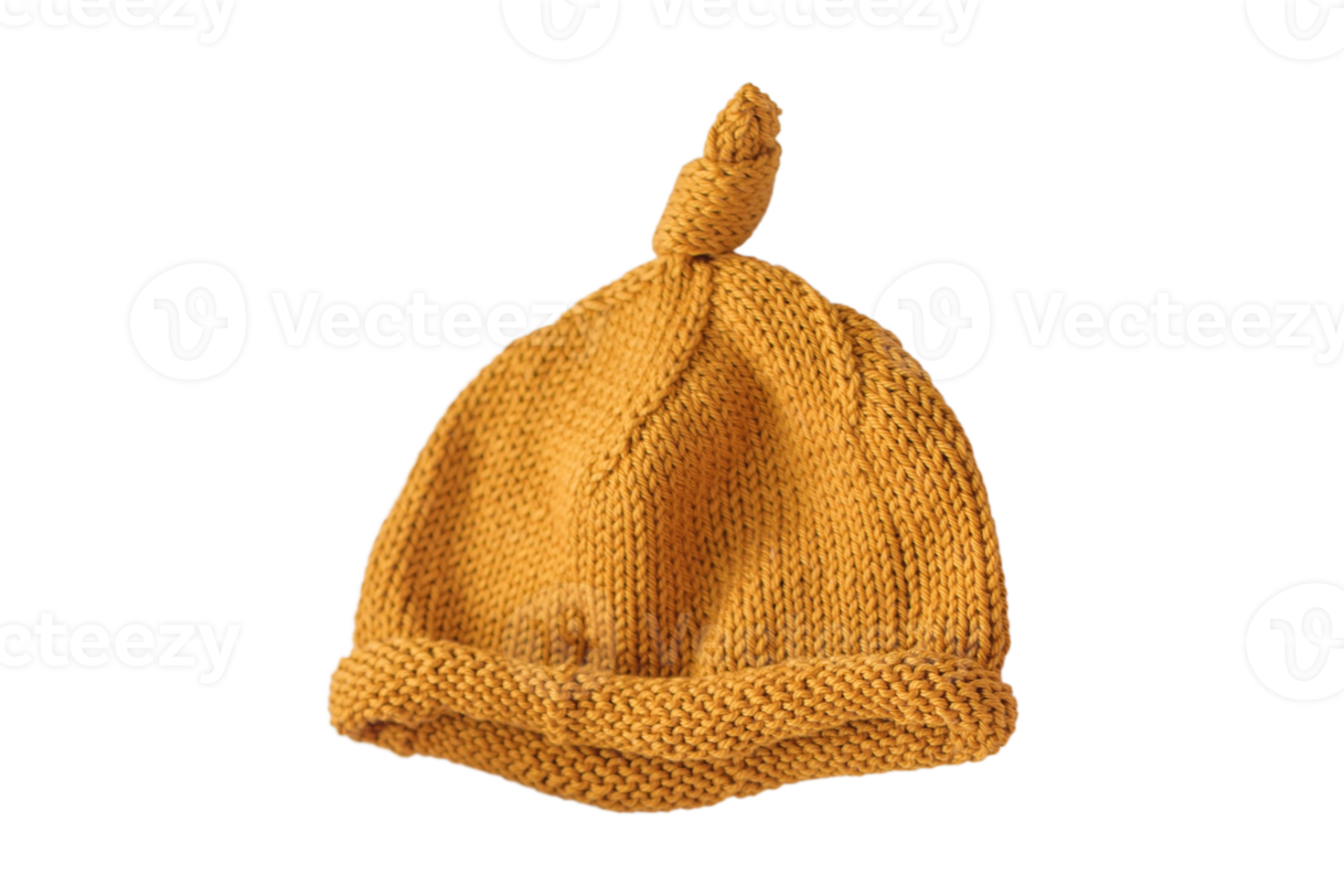 Yellow baby hat isolated on a transparent background png