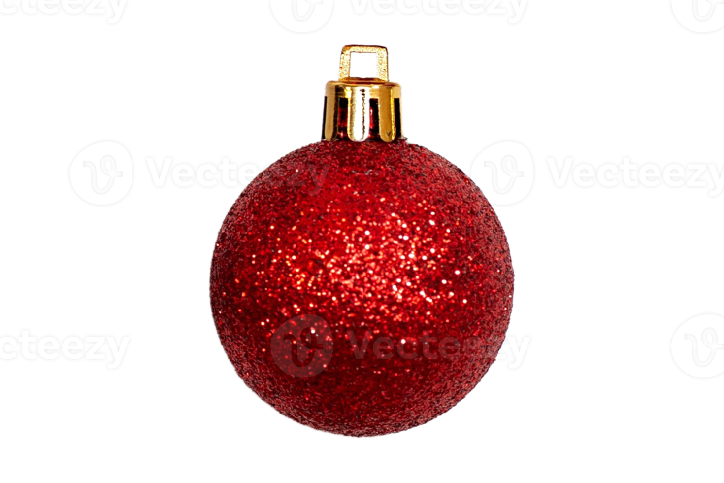 vermelho Natal bola decoração isolado em uma transparente fundo png