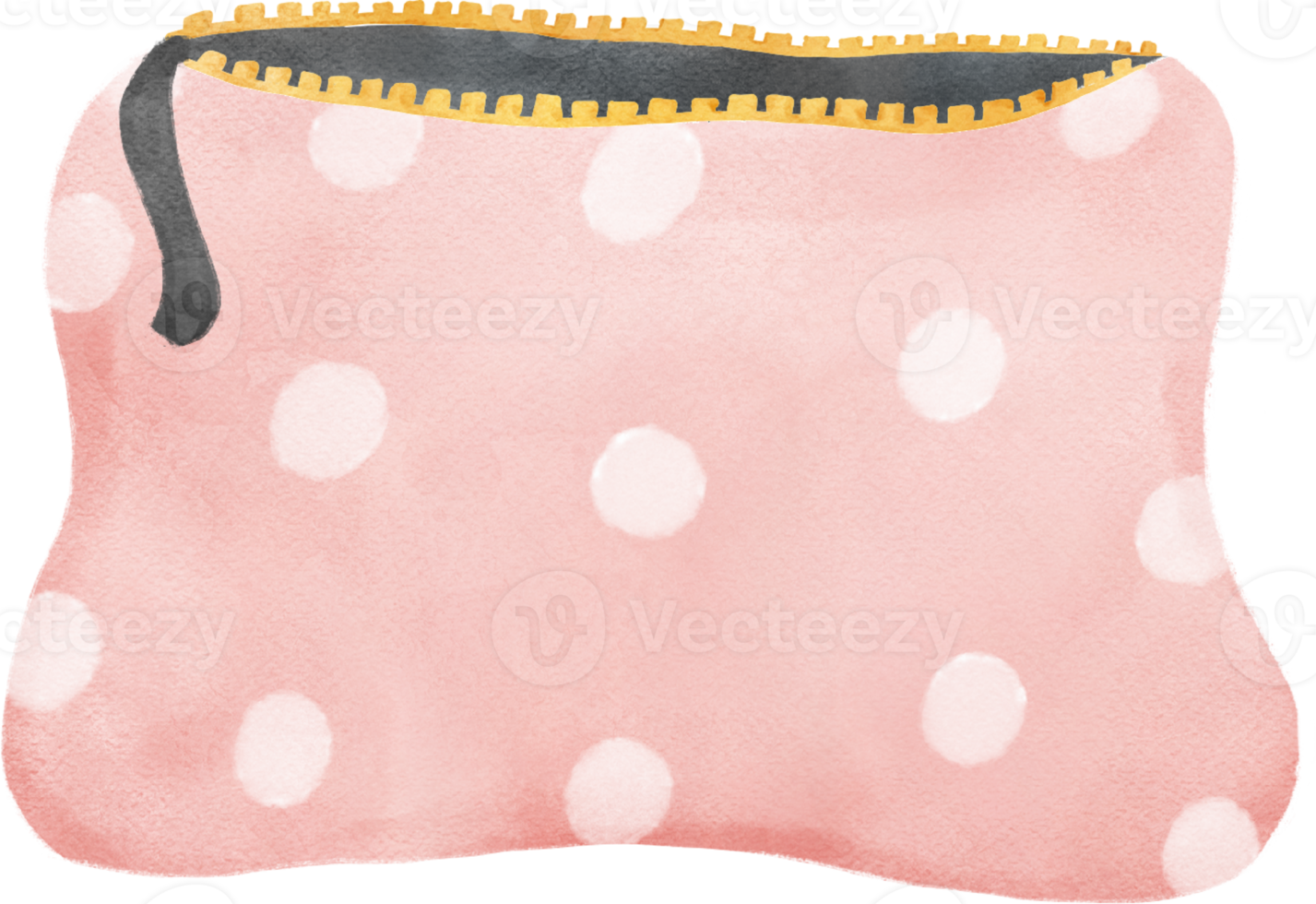 cute watercolour sweet pink pencil pouch bag cartoon watercolour illustration png