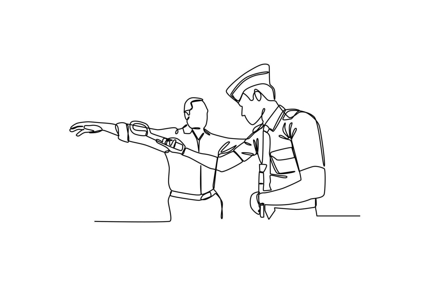 Continuous one-line drawing the security check at the airport. Airport activity concept. Single line drawing design graphic vector illustration