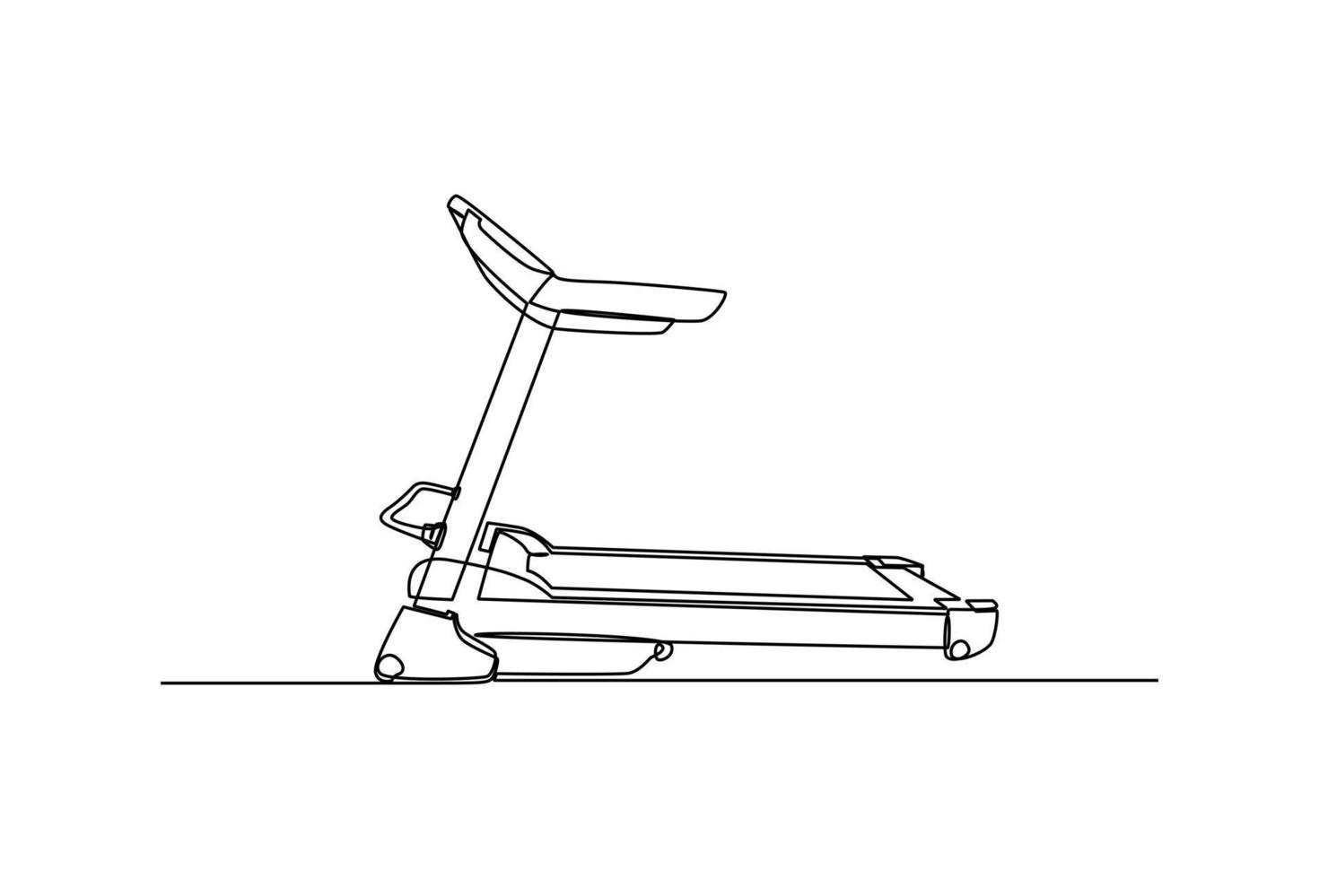 Single one-line drawing kinetic treadmill for fitness. fitness tools concept. Continuous line drawing design graphic vector illustration.