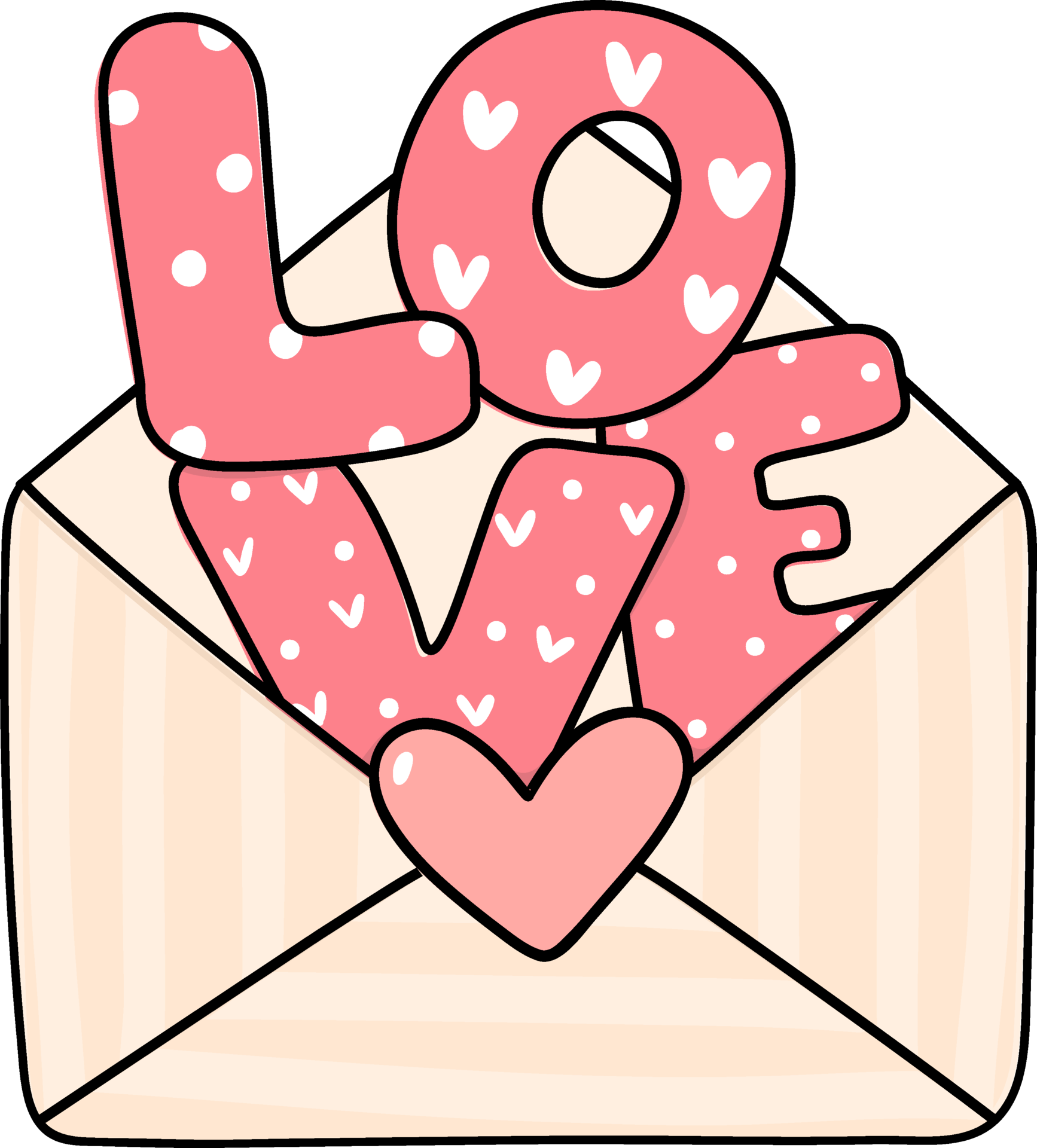 Love Mail Stamps Clipart. Valentines Day, Love Letter PNG