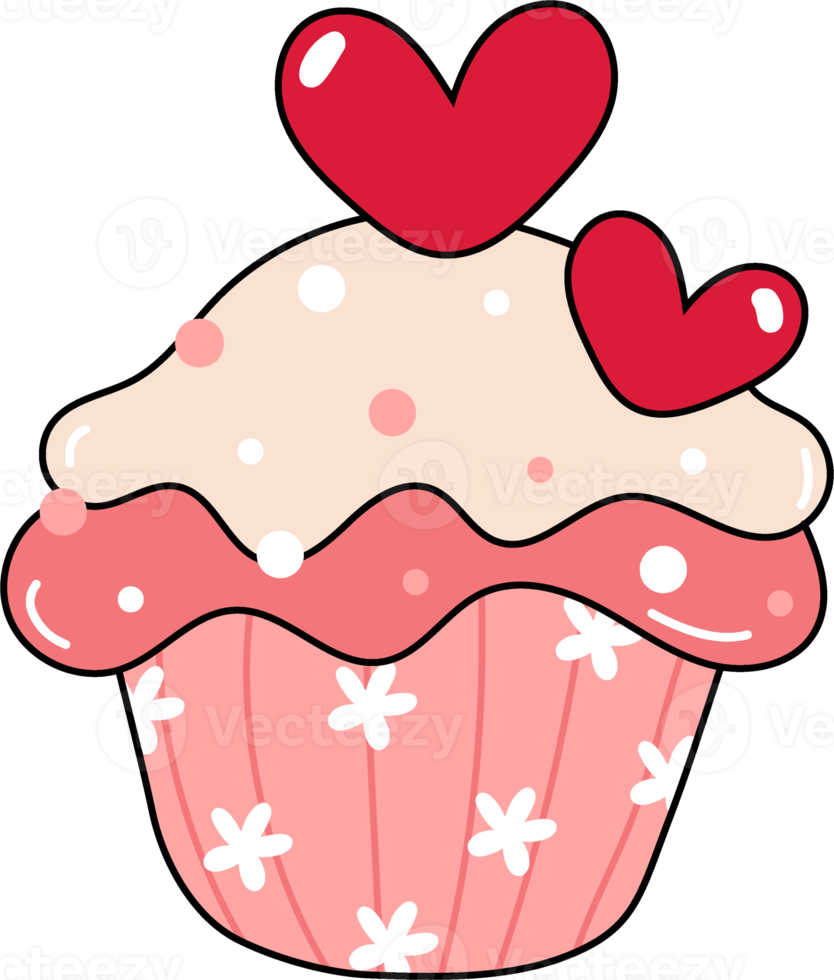 Cute Valentine love cartoon doodle decorative accessory element png