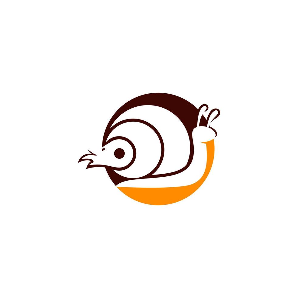 de colores caracol logo en blanco antecedentes vector