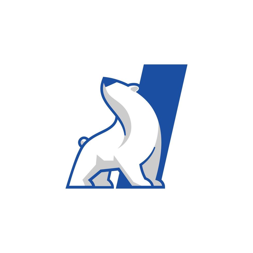 Polar Bear Alphabet I vector