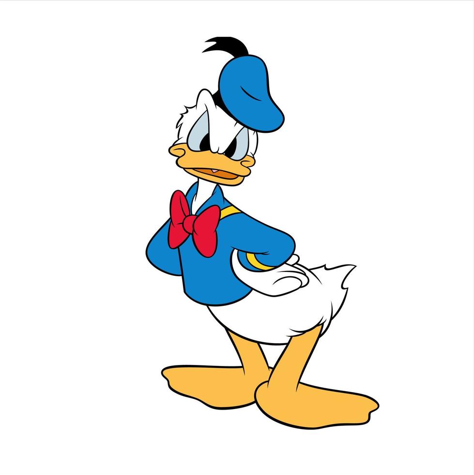 donald duck cartoon vector