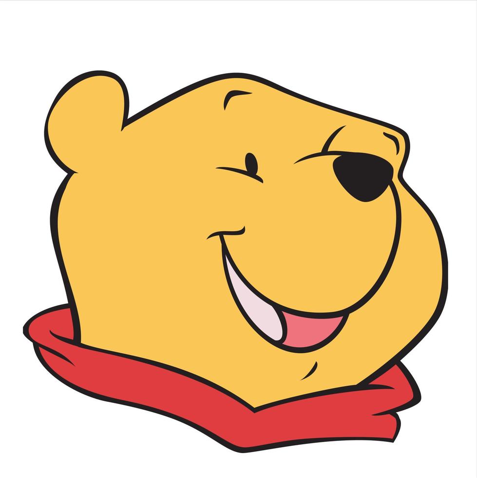 cute winnie the pooh cartoon vector