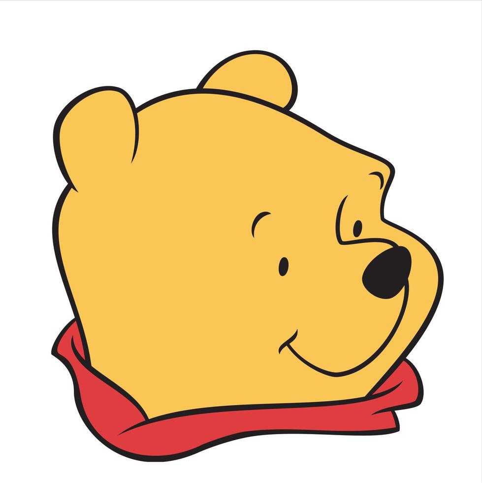 cute winnie the pooh cartoon vector