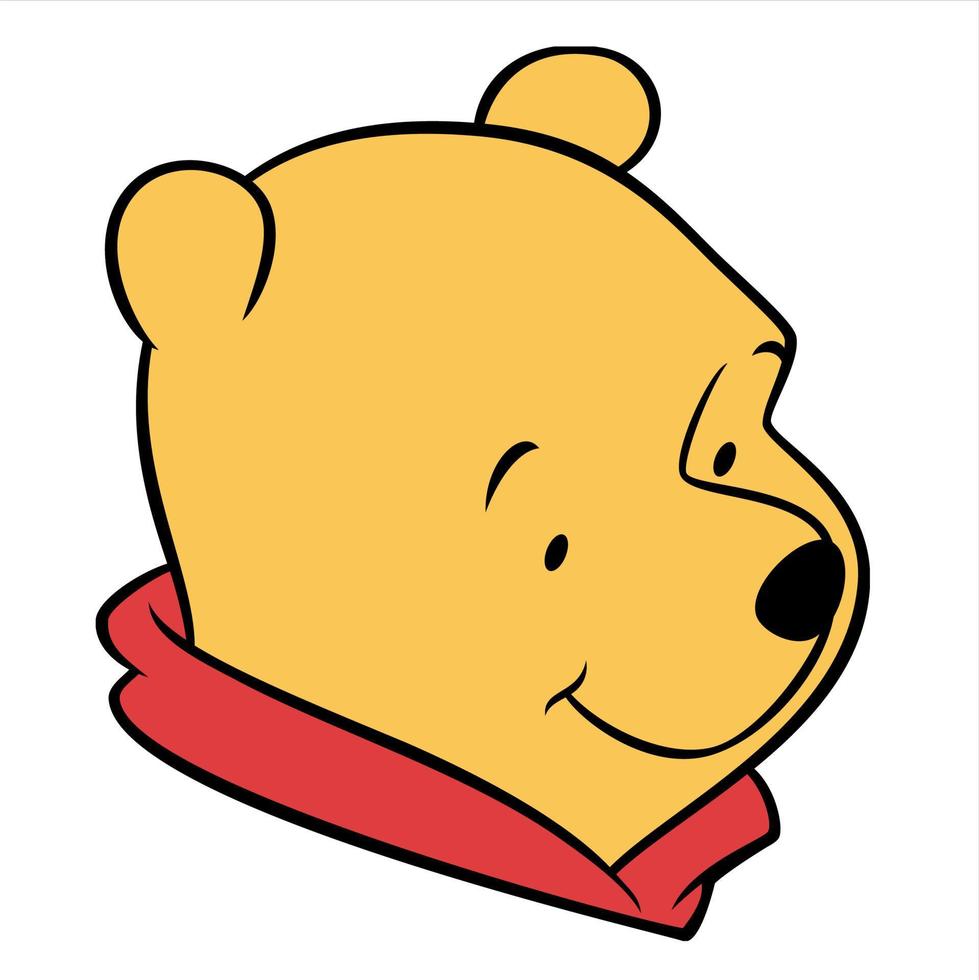 cute winnie the pooh cartoon vector