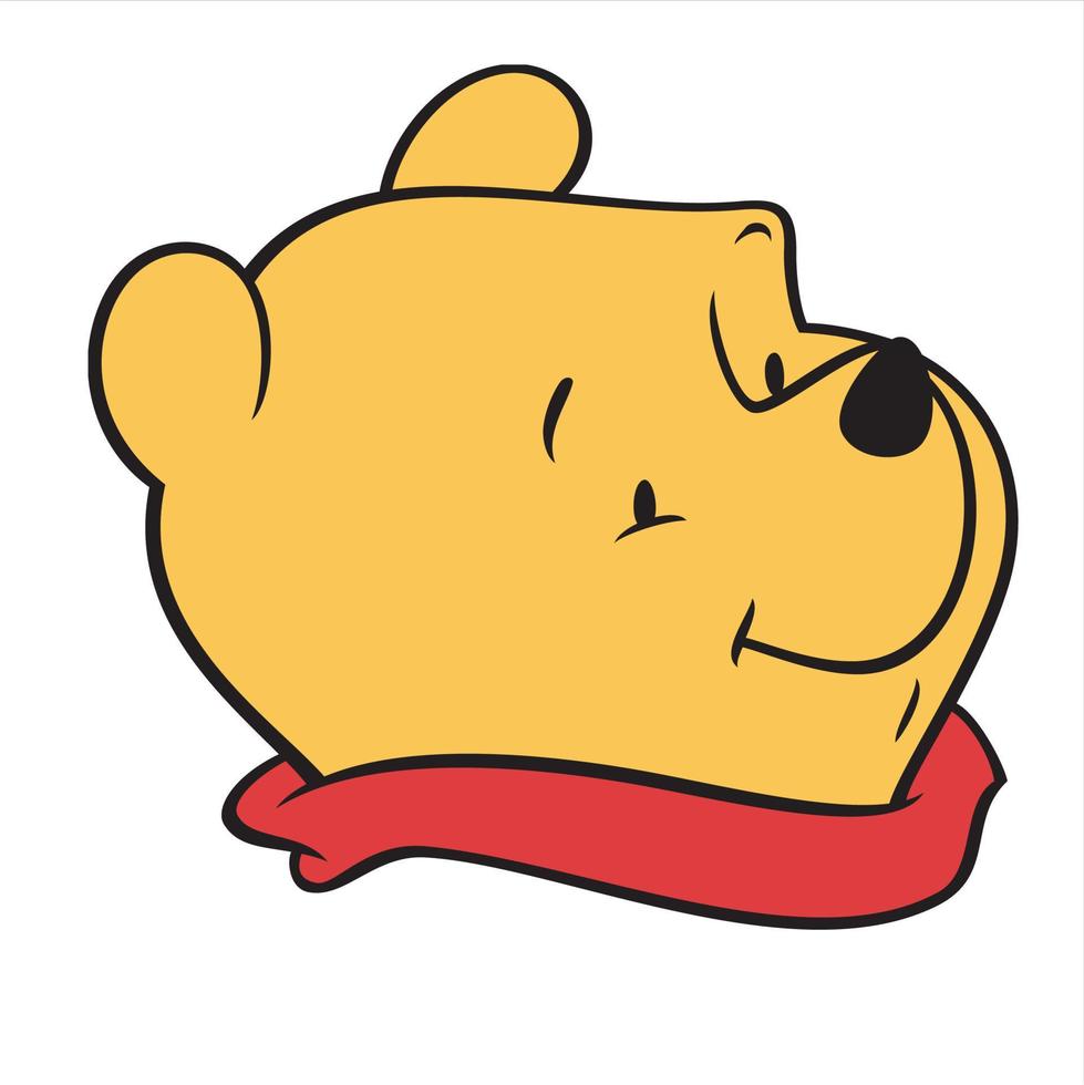 cute winnie the pooh cartoon vector