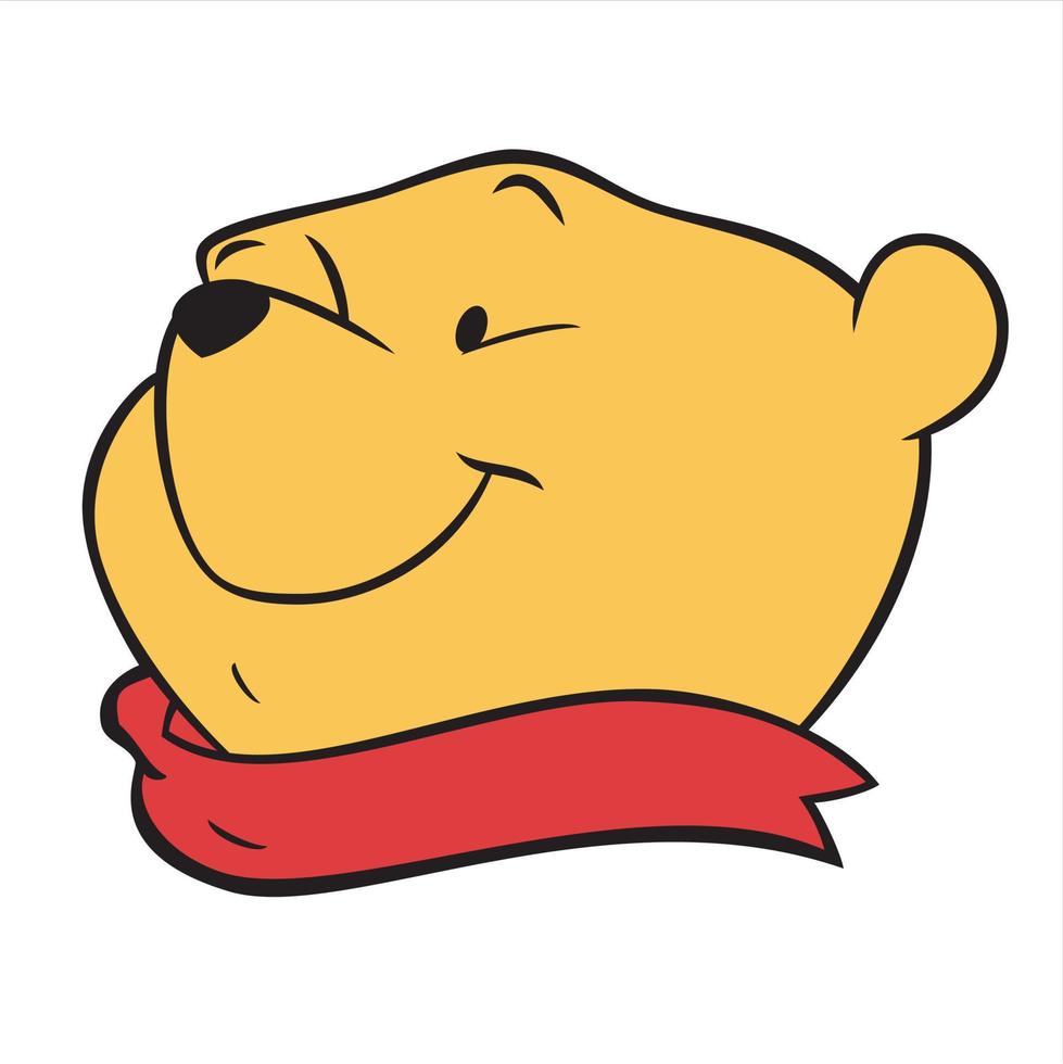 cute winnie the pooh cartoon vector