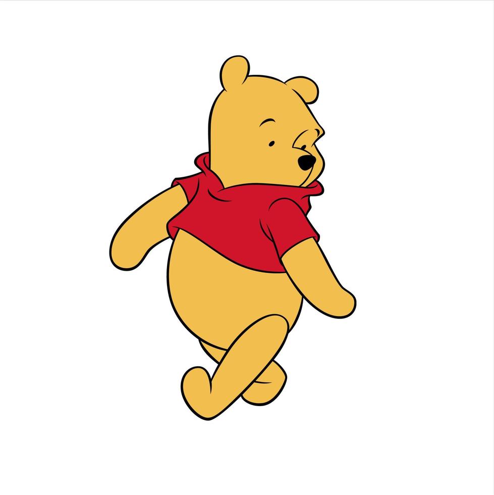 linda Winnie el pooh dibujos animados vector