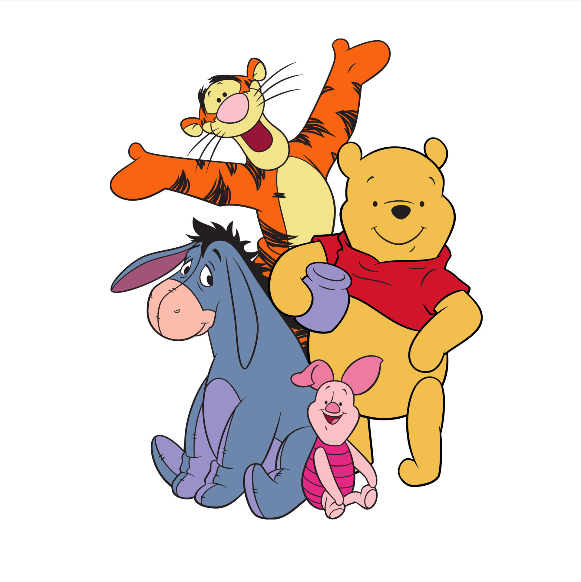 winnie the pooh with friends 22026291 Vector Art at Vecteezy