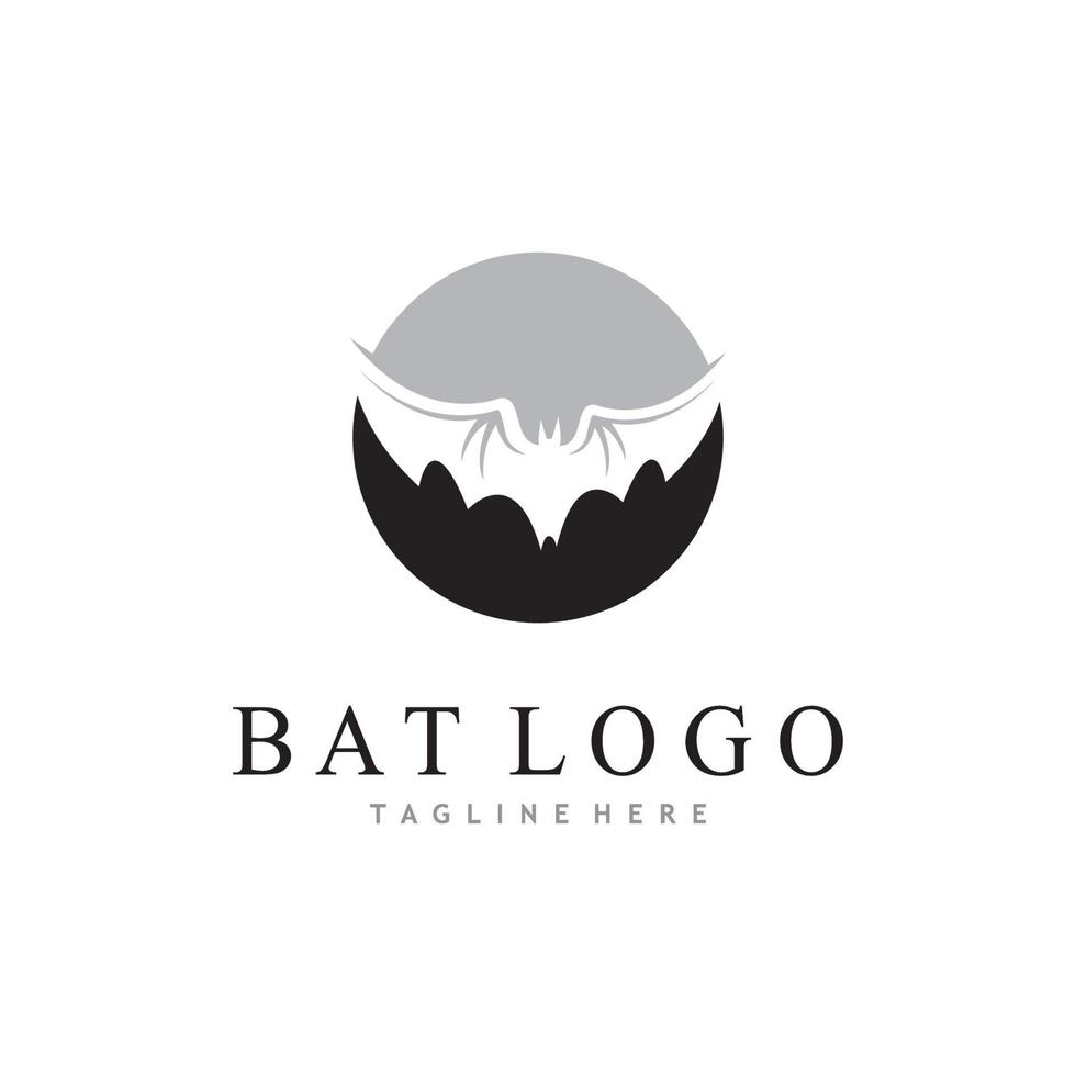 bat vector icon logo template