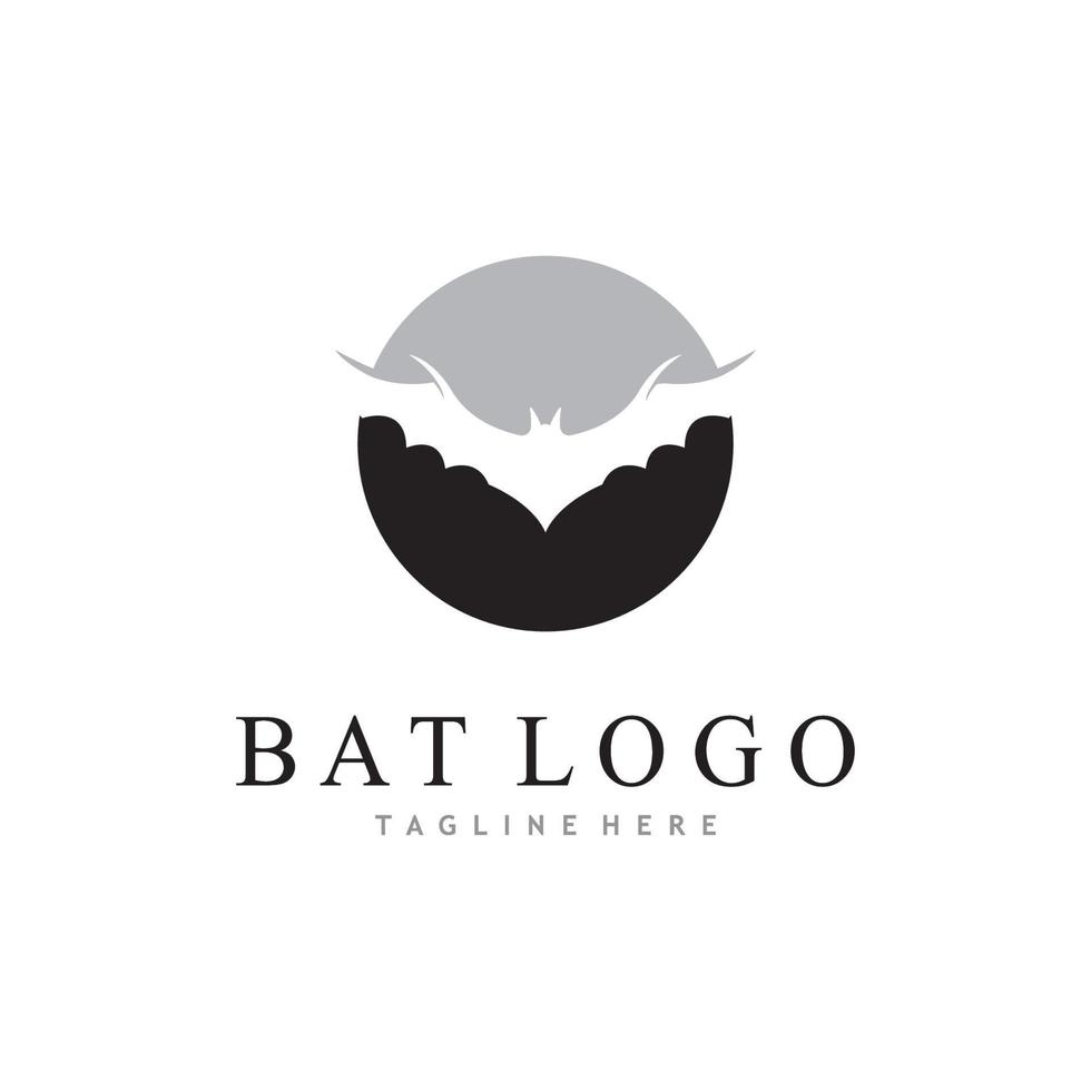 bat vector icon logo template