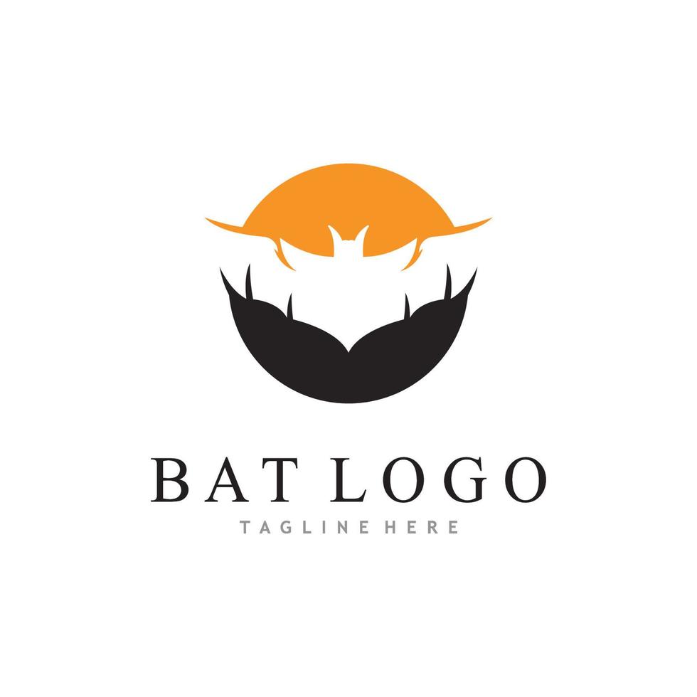 bat vector icon logo template