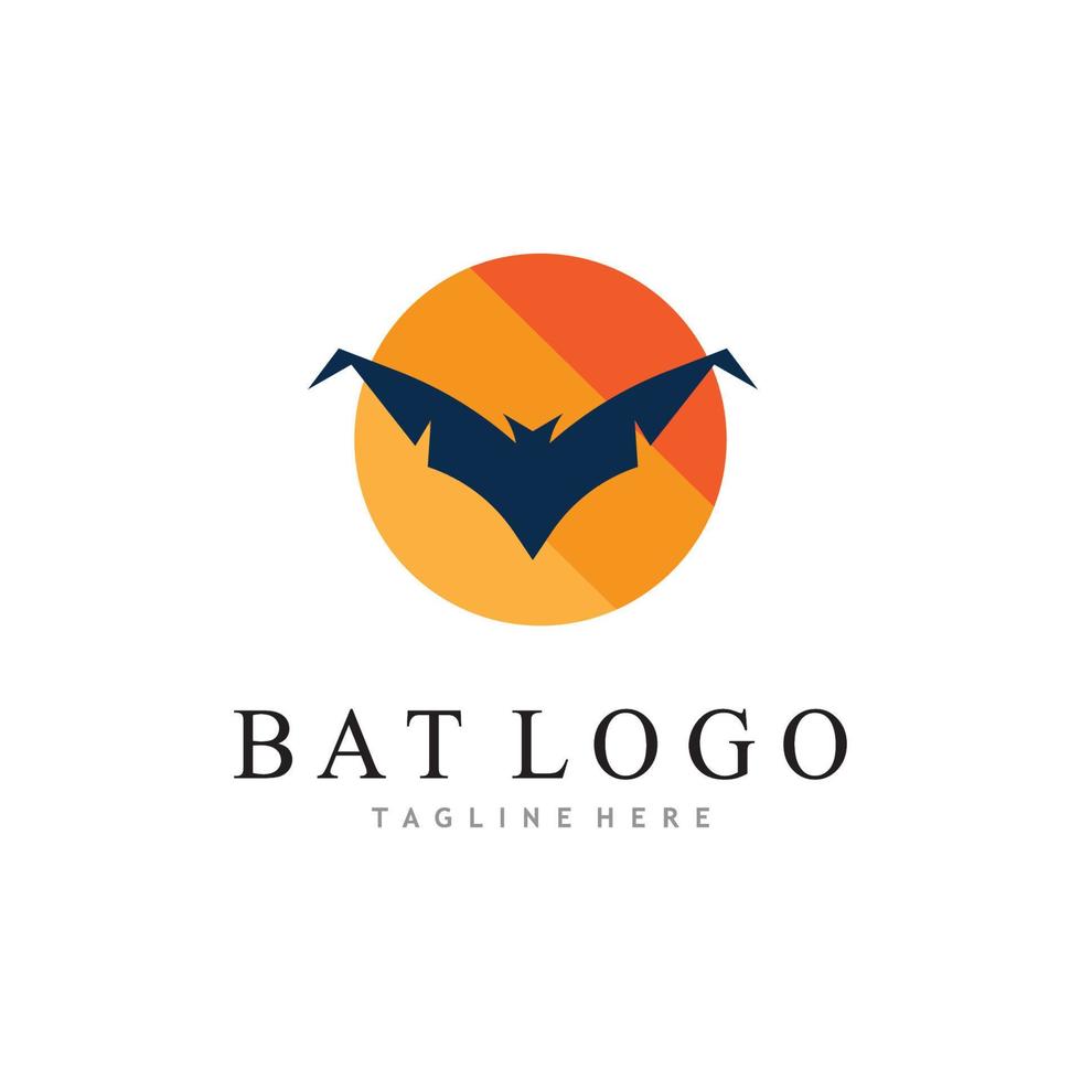 bat vector icon logo template