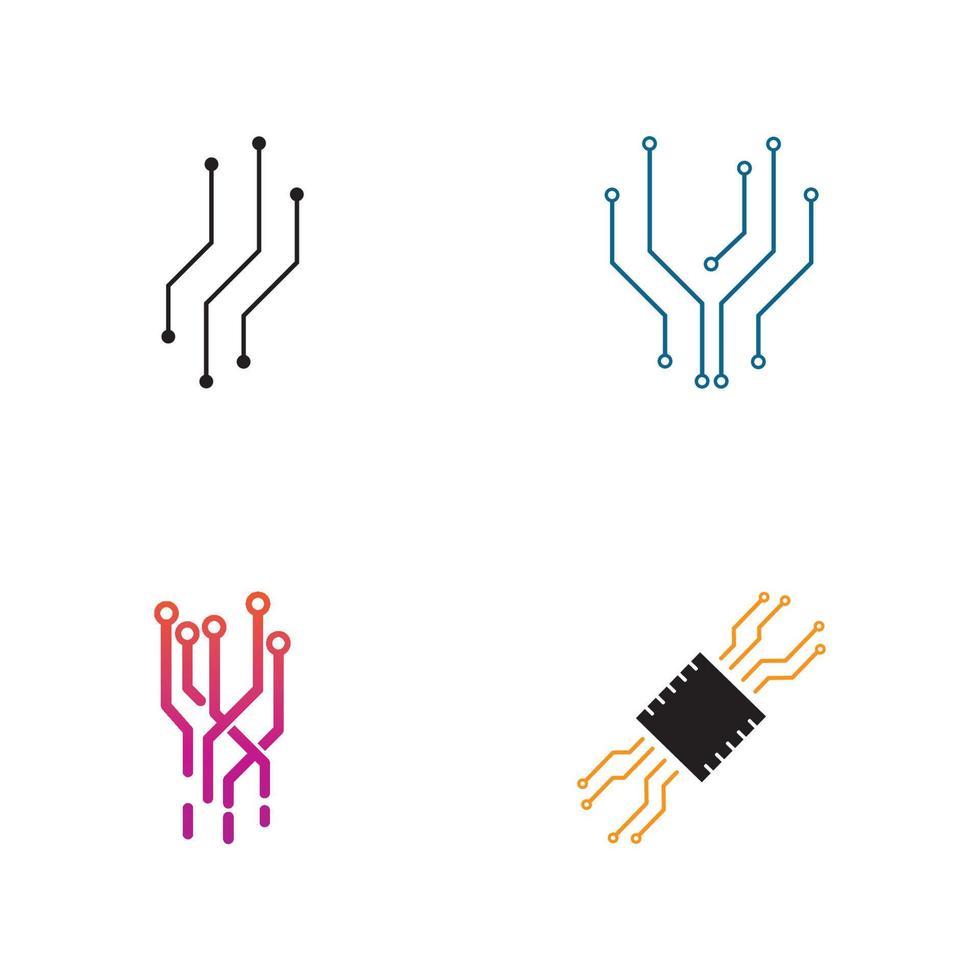 vector de plantilla de logotipo de circuito