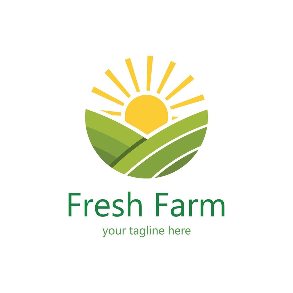 farm business, farmland, crop field, and warehouse business template illustration design logo vektor vector