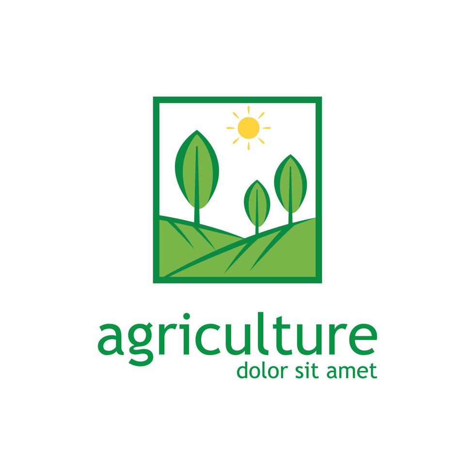 granja negocio, tierras de cultivo, cosecha campo, y almacén negocio modelo ilustración diseño logo vektor vector