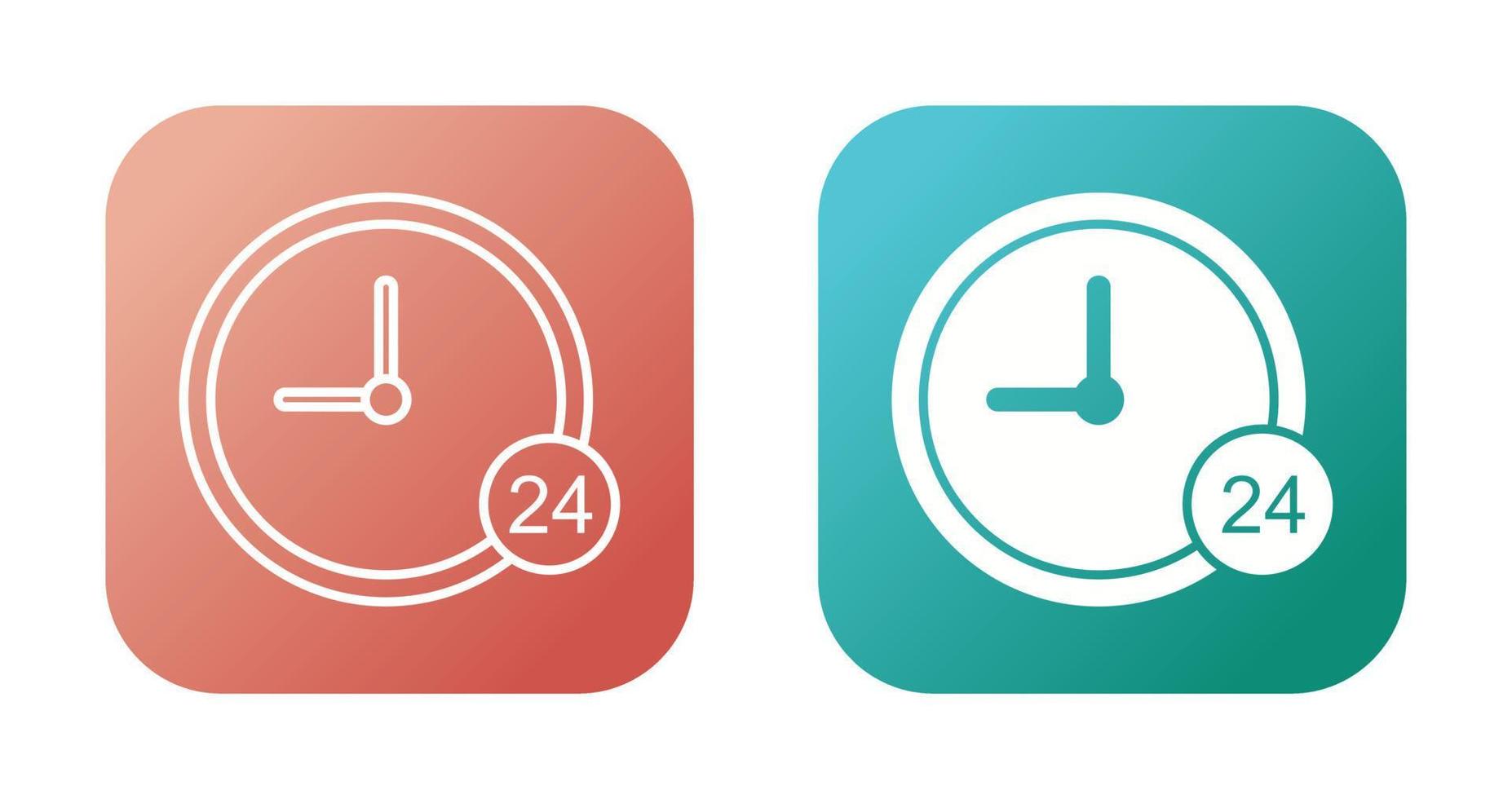 24 Hour Service Vector Icon