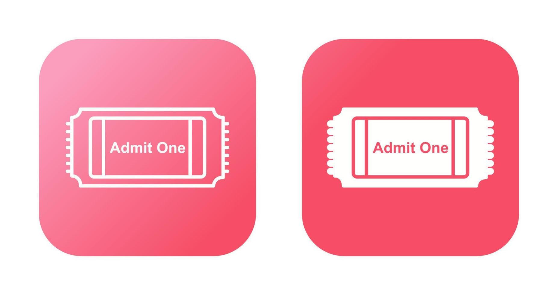 Movie Ticket Vector Icon