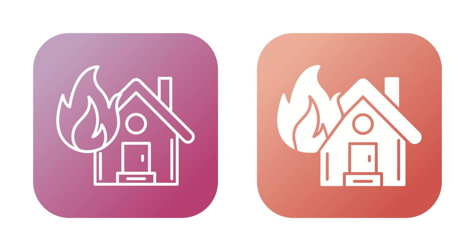 House On Fire Vector Icon