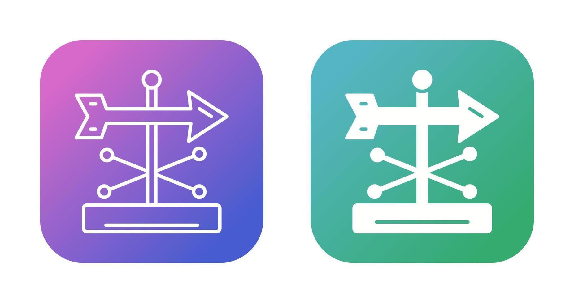 Wind Vane Vector Icon