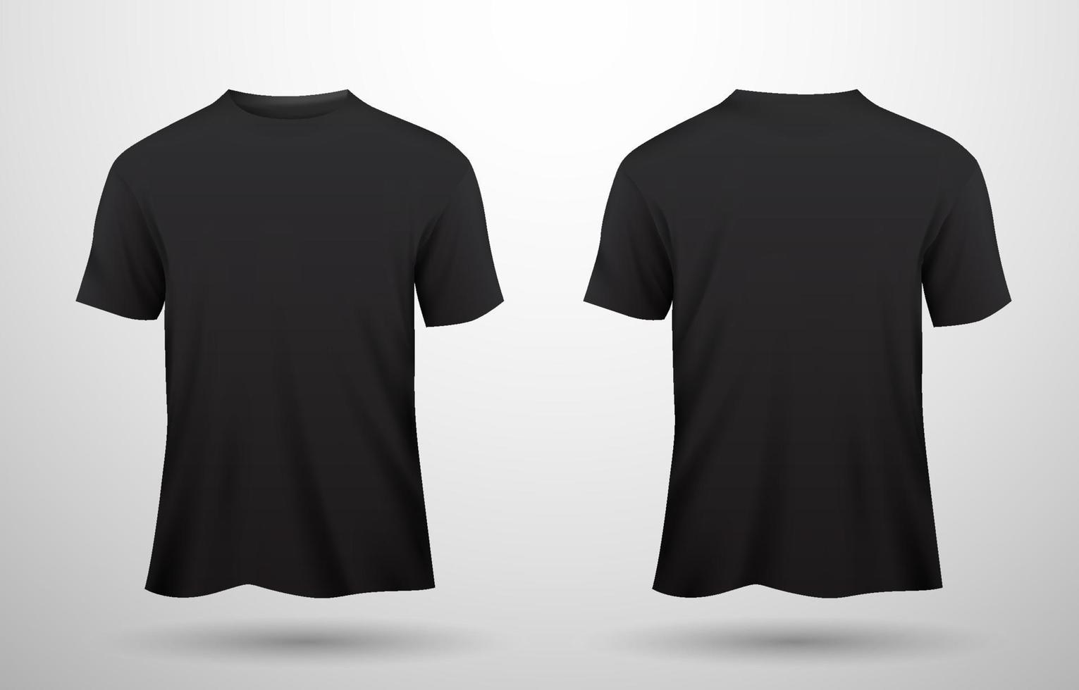 3D T-Shirt Black Mockup vector