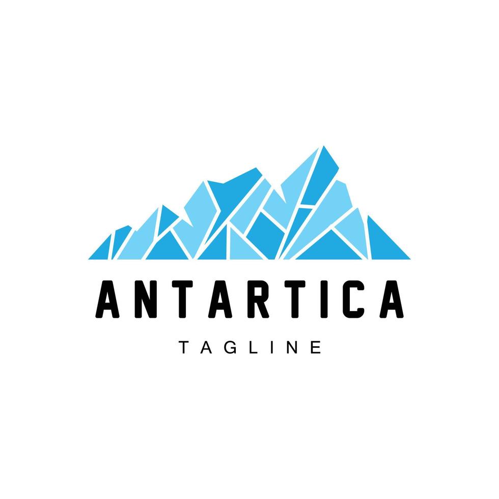 Mountain Logo, Antarctic Iceberg Logo Design, Nature Landscape Vector, Product Brand Illustration Icon vector