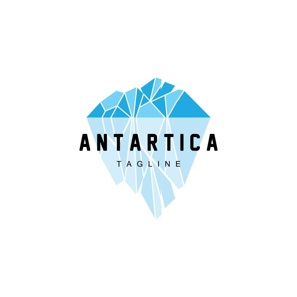 Mountain Logo, Antarctic Iceberg Logo Design, Nature Landscape Vector, Product Brand Illustration Icon vector