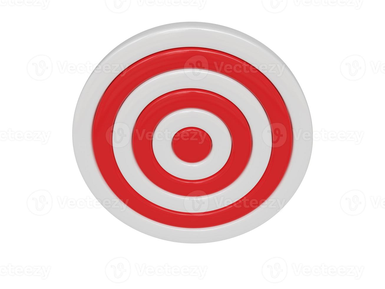 Red and white target. 3d render. photo