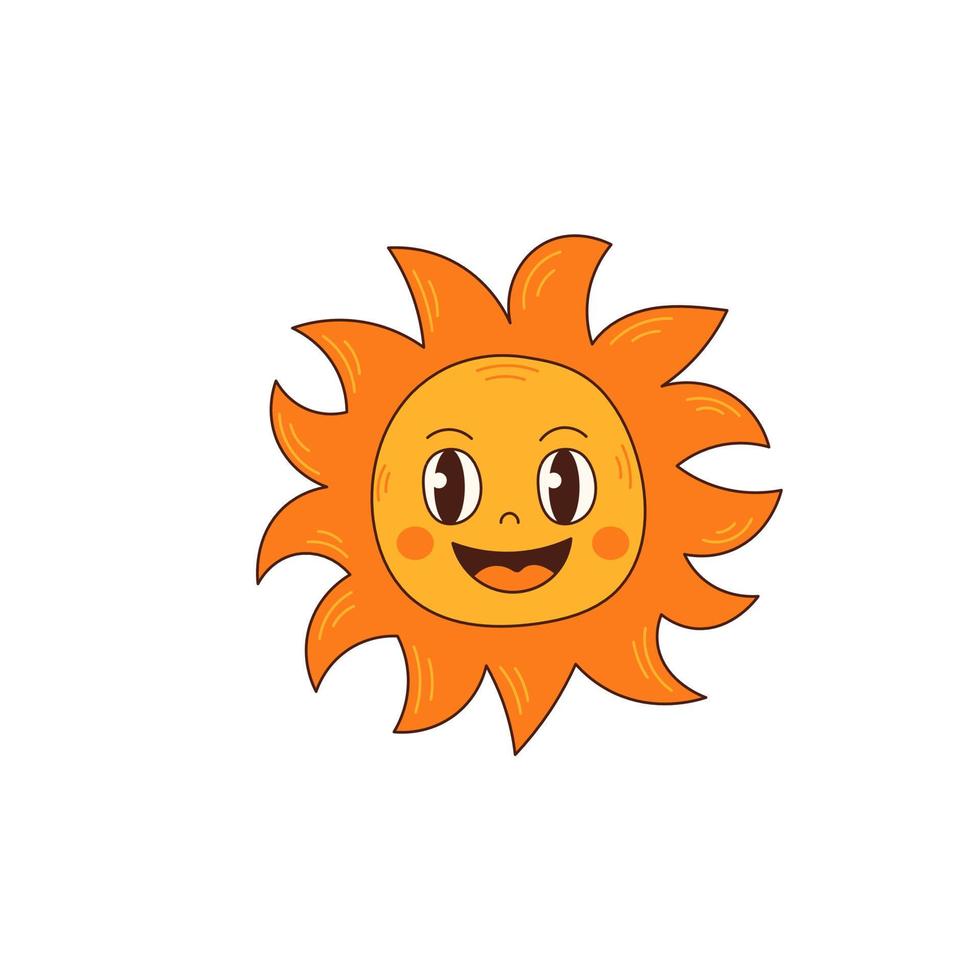 Funny cartoon sun vector