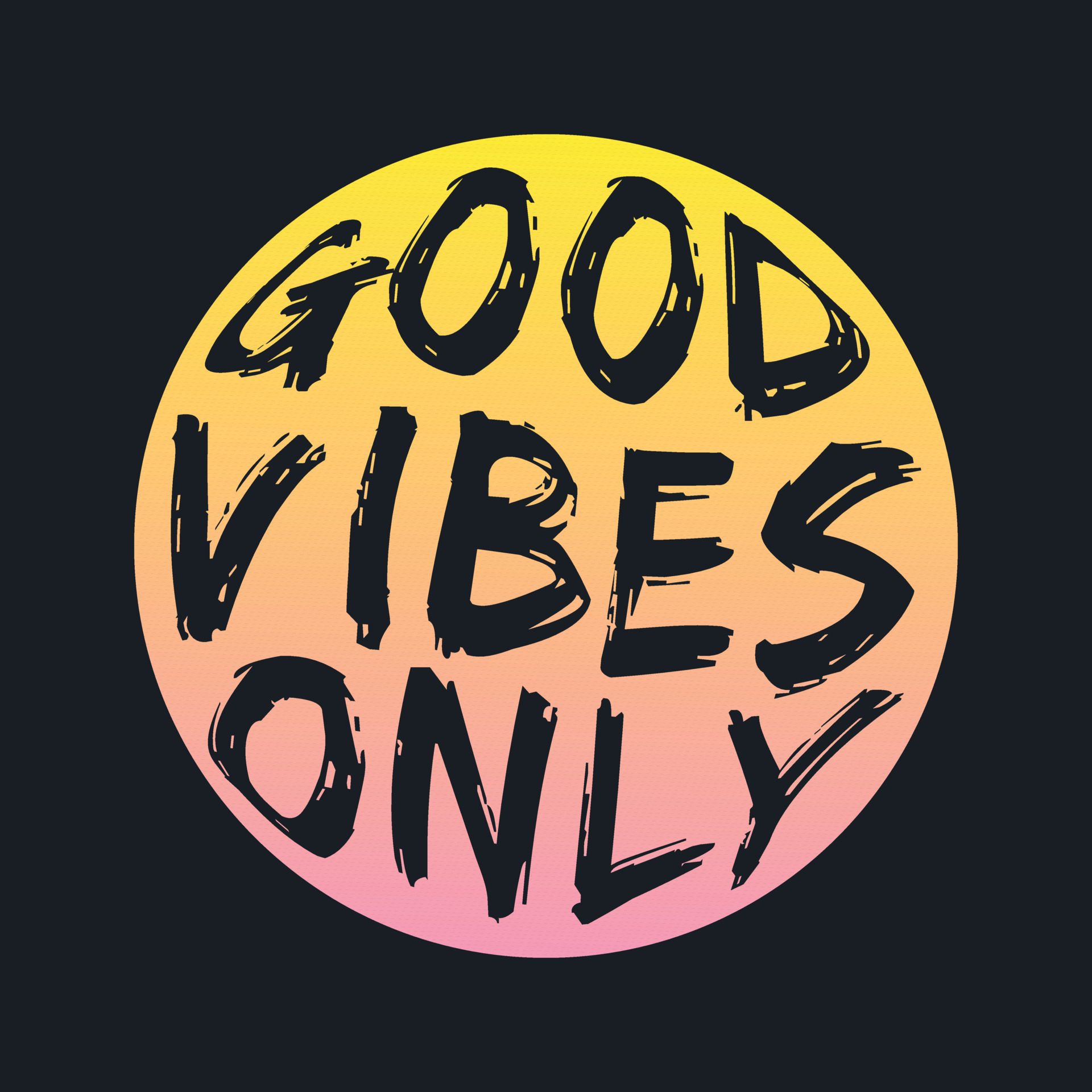 GOOD VIBES ONLY, lettering typography design artwork. 22028209 Vector ...