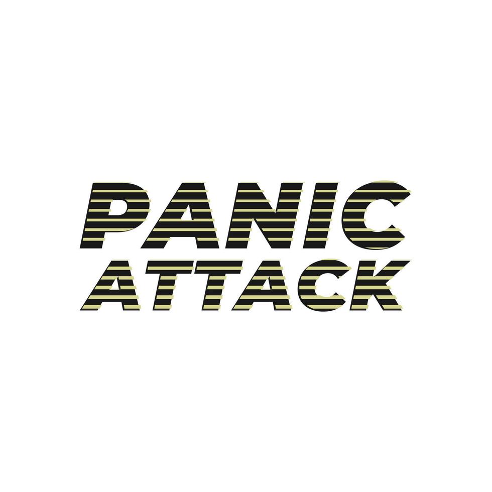 Panic attack, halftone line letter typography design 22028287 Vector