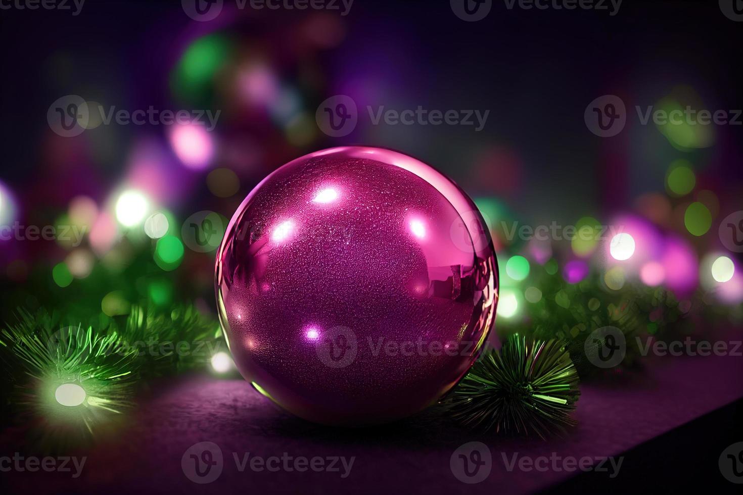 Purple Christmas decoration. photo