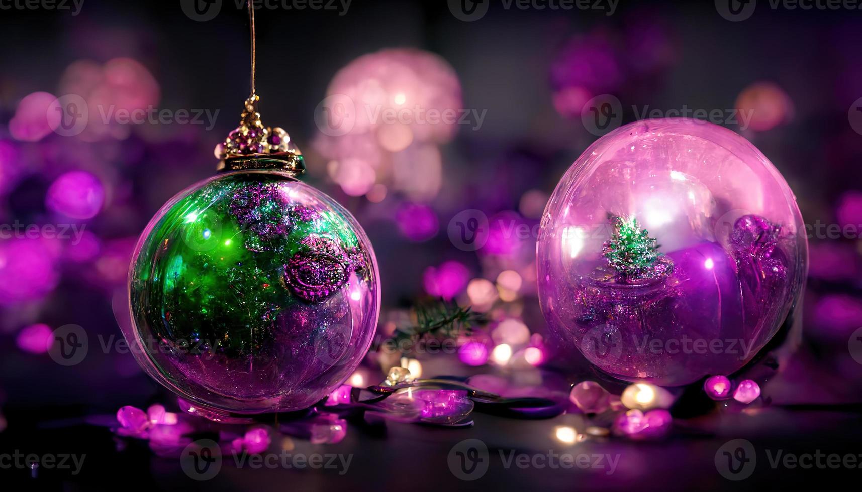Purple Christmas decoration. photo