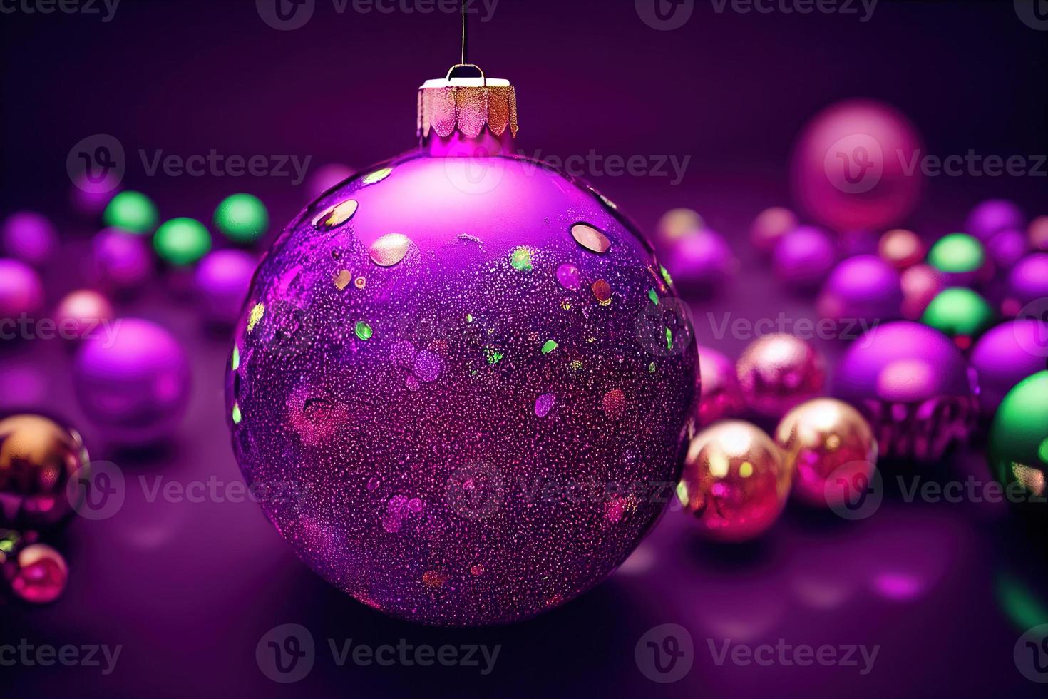 Purple Christmas decoration. photo