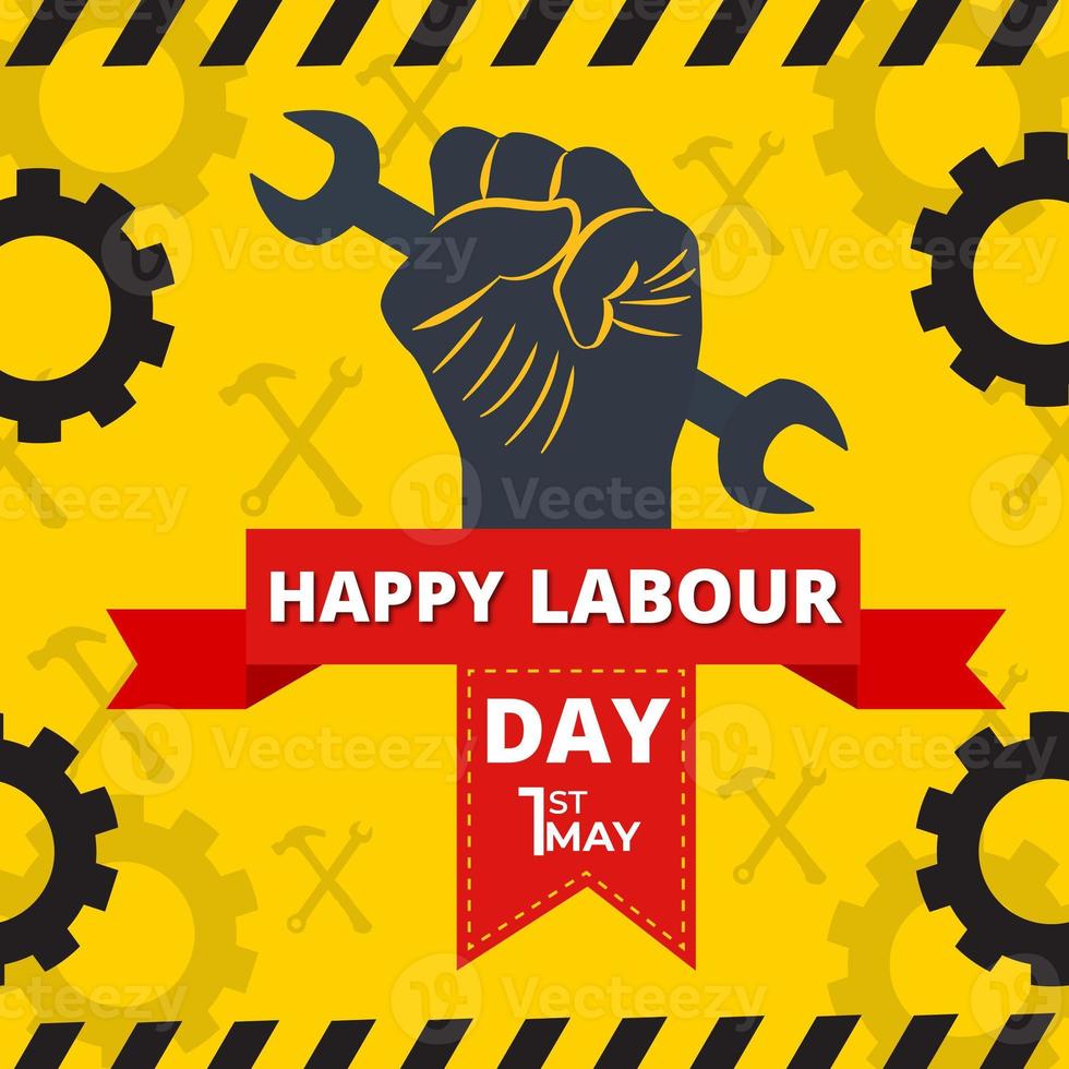 Happy Labor Day. Poster or Banner. 1 May International labour day photo